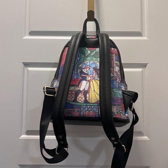 Disney Loungefly Castle Series Mini Backpack - Beauty & The Beast - Picture 4 of 8